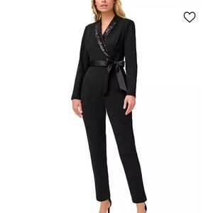 Petite Sequined Tuxedo Suit